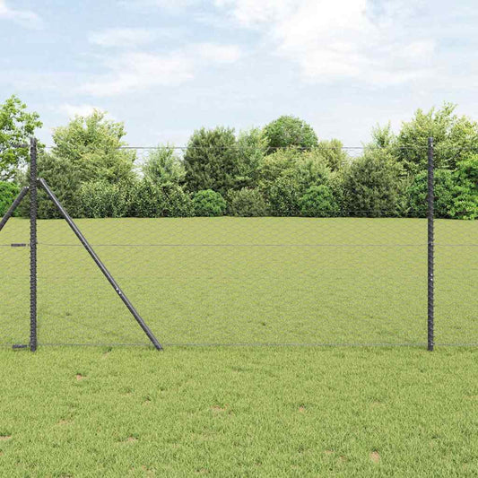 Hatszögletű kerítés talajrögzítő 25 x 1 m PVC-bevonatos acél
