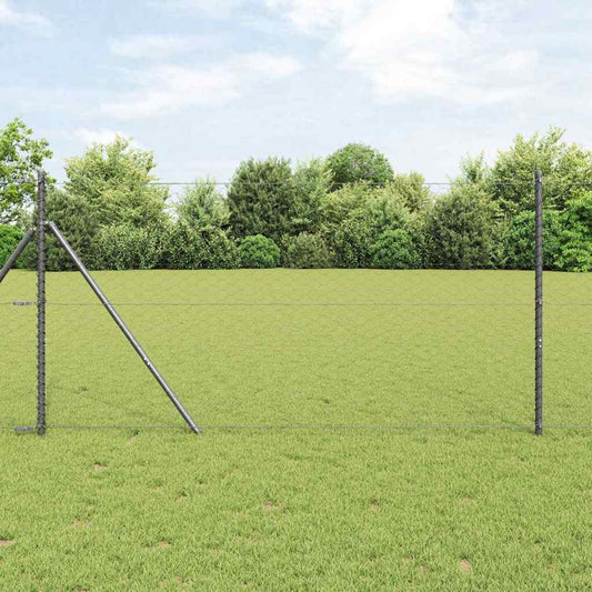 Hatszögletű kerítés talajrögzítő 25 x 1,4 m PVC-bevonatos acél