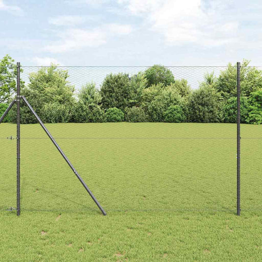 Hatszögletű kerítés talajrögzítő 25 x 1,5 m PVC-bevonatos acél