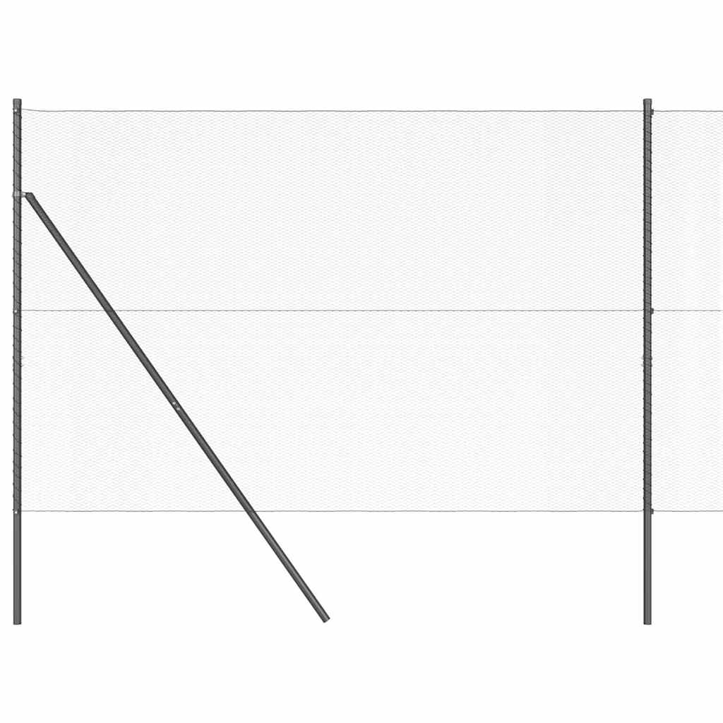 Hatszögletű kerítés talajrögzítő 25 x 1,6 m PVC-bevonatos acél