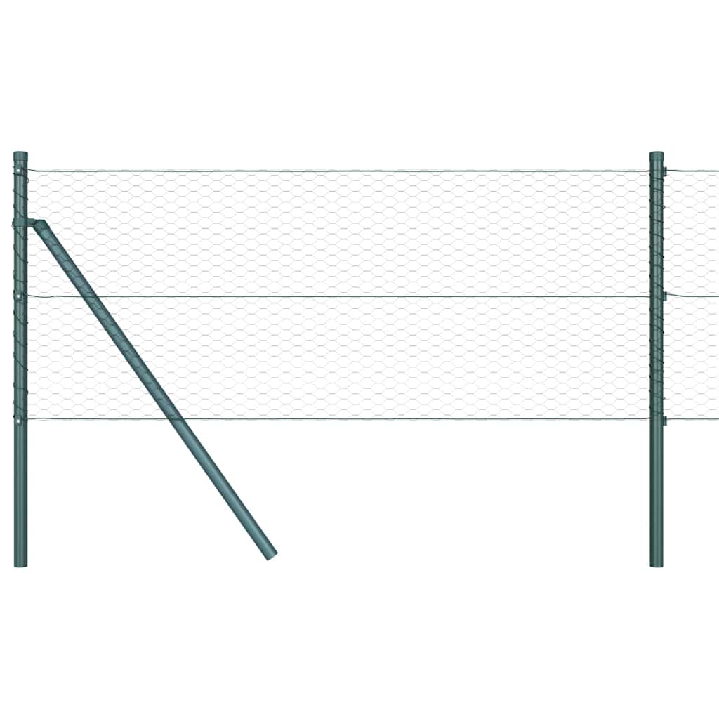 Hatszögletű kerítés talajrögzítő 50 x 0,6 m PVC-bevonatos acél