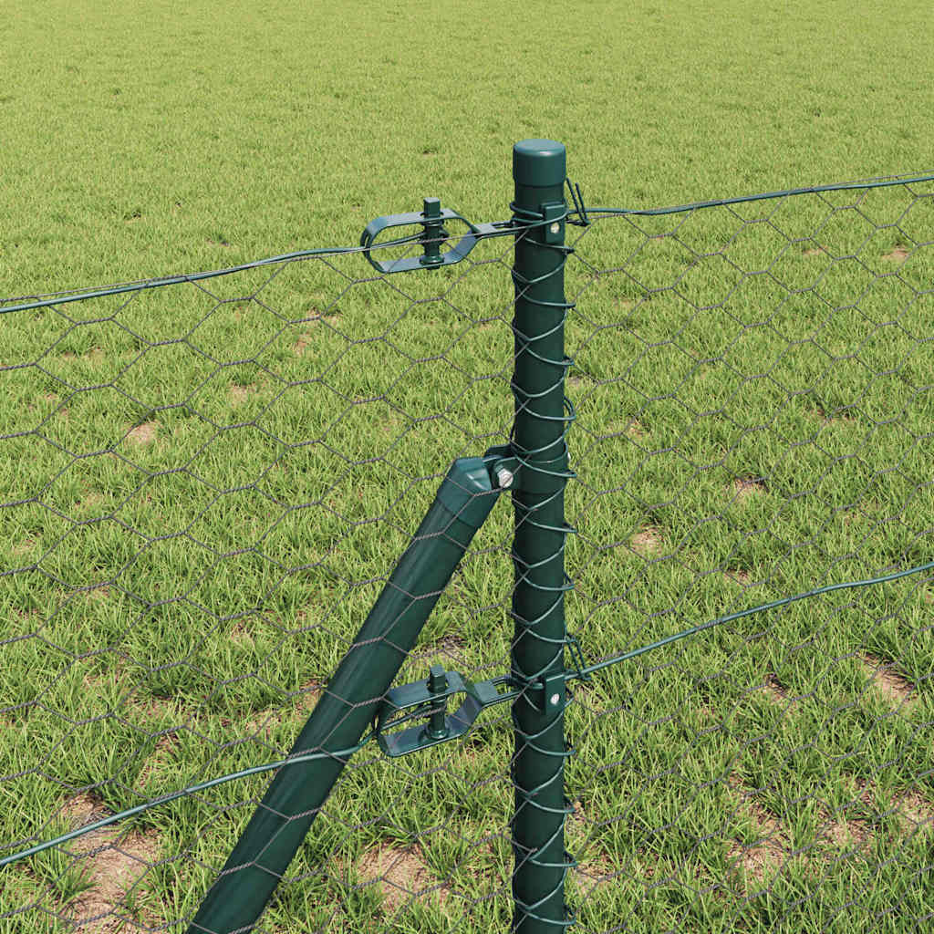Hatszögletű kerítés talajrögzítő 50 x 0,6 m PVC-bevonatos acél