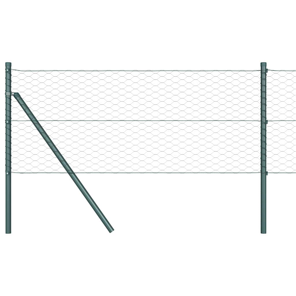 Hatszögletű kerítés talajrögzítő 50 x 0,6 m PVC-bevonatos acél