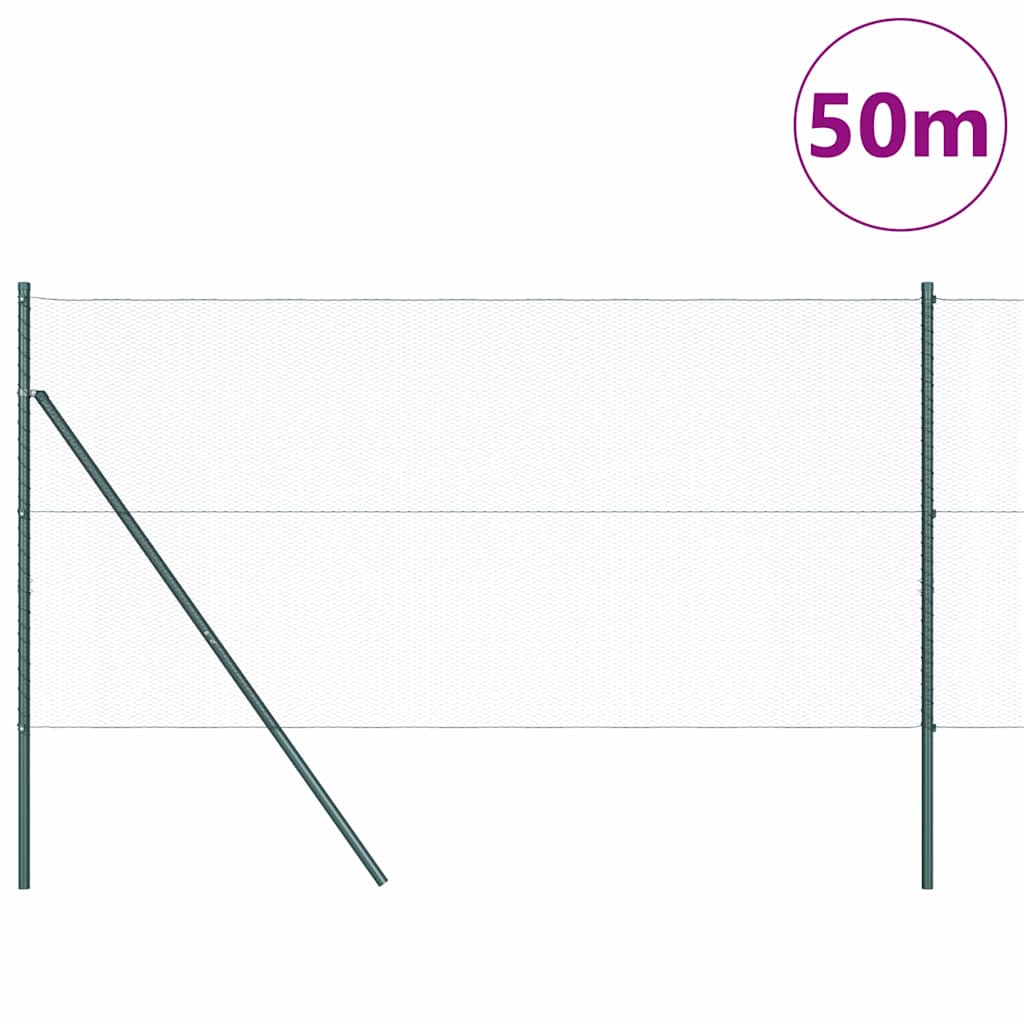 Hatszögletű kerítés talajrögzítő 50 x 1 m PVC-bevonatos acél