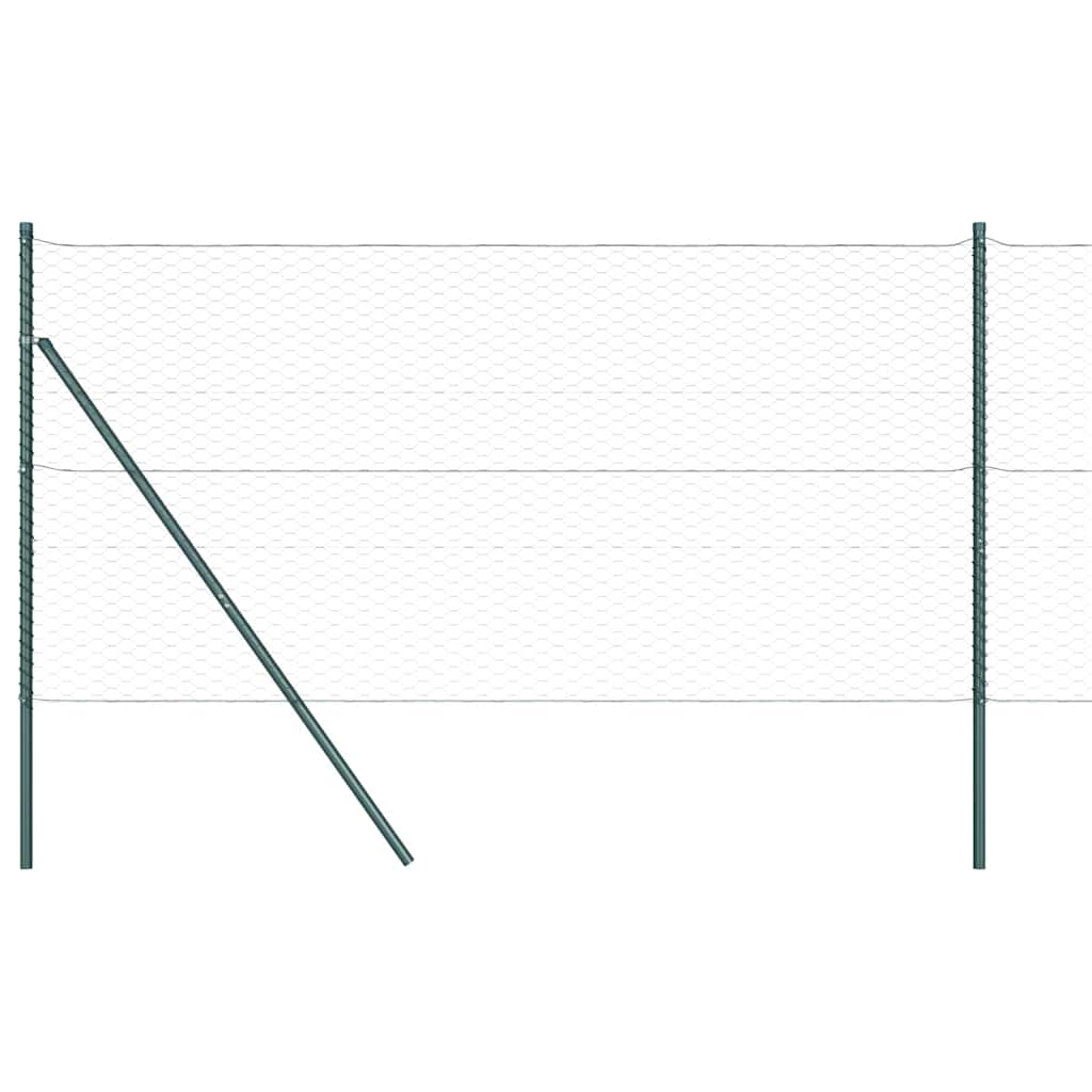 Hatszögletű kerítés talajrögzítő 50 x 1 m PVC-bevonatos acél