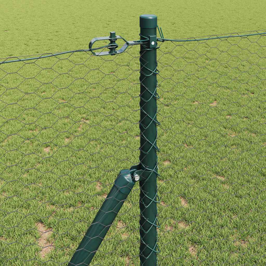 Hatszögletű kerítés talajrögzítő 50 x 1,2 m PVC-bevonatos acél