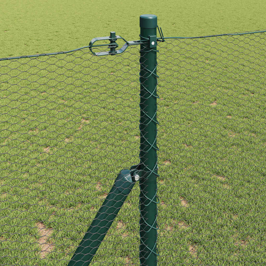 Hatszögletű kerítés talajrögzítő 50 x 1,4 m PVC-bevonatos acél