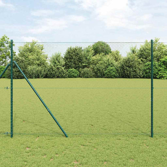 Hatszögletű kerítés talajrögzítő 50 x 1,5 m PVC-bevonatos acél