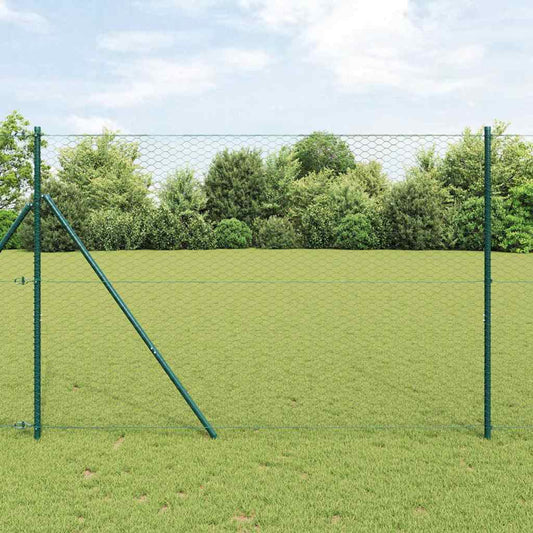 Hatszögletű kerítés talajrögzítő 50 x 1,5 m PVC-bevonatos acél