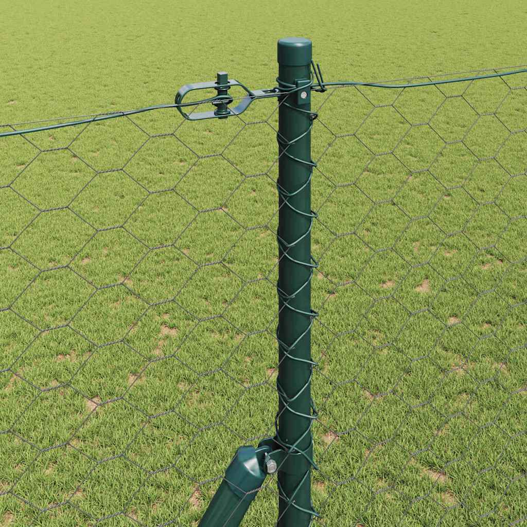Hatszögletű kerítés talajrögzítő 50 x 1,5 m PVC-bevonatos acél