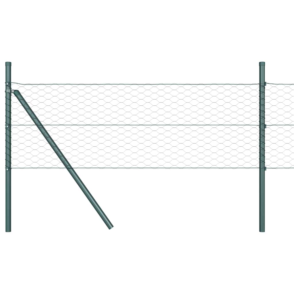Hatszögletű kerítés talajrögzítő 100 x 0,4 m PVC-bevonatos acél
