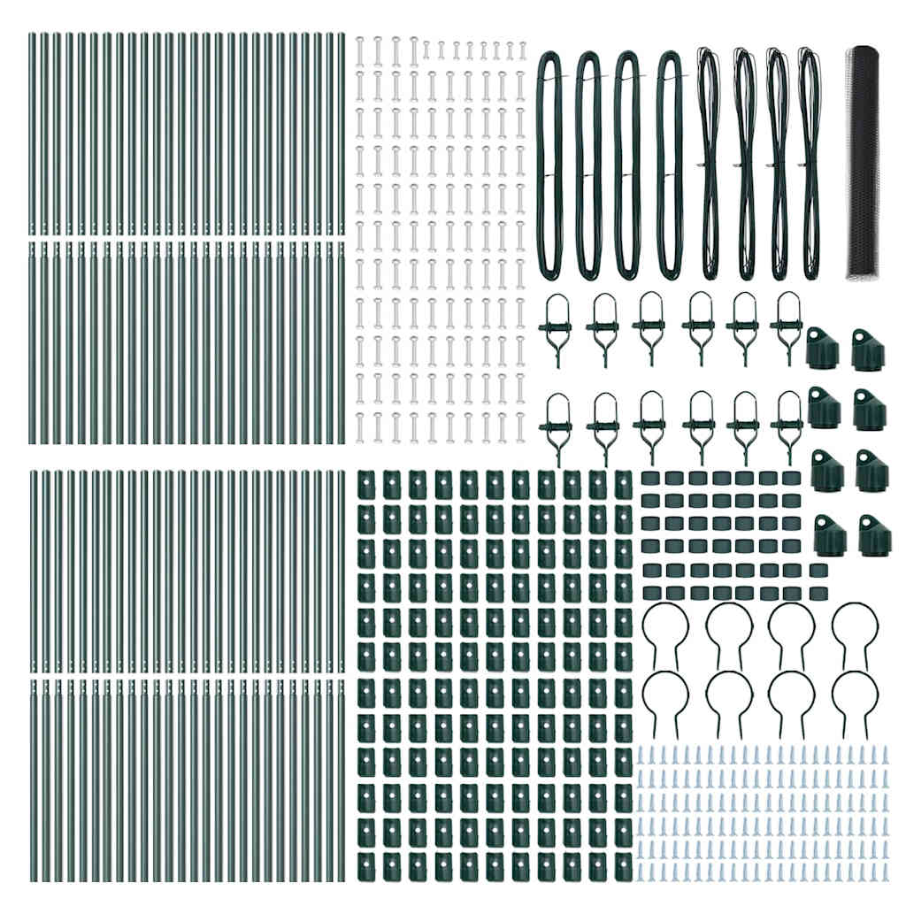 Hatszögletű kerítés talajrögzítő 100 x 1,4 m PVC-bevonatos acél