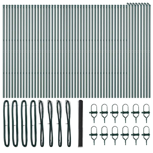Hatszögletű kerítés talajrögzítő 100 x 1,5 m PVC-bevonatos acél