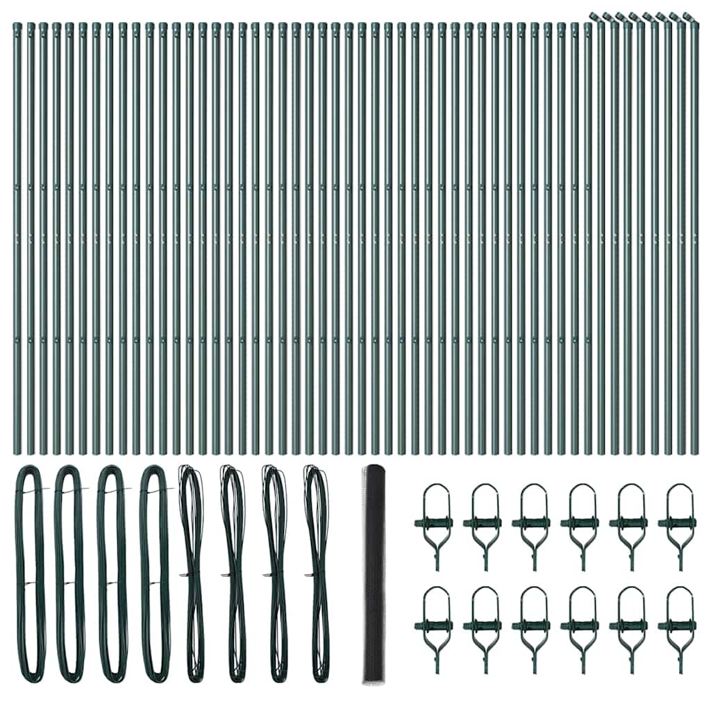 Hatszögletű kerítés talajrögzítő 100 x 1,5 m PVC-bevonatos acél