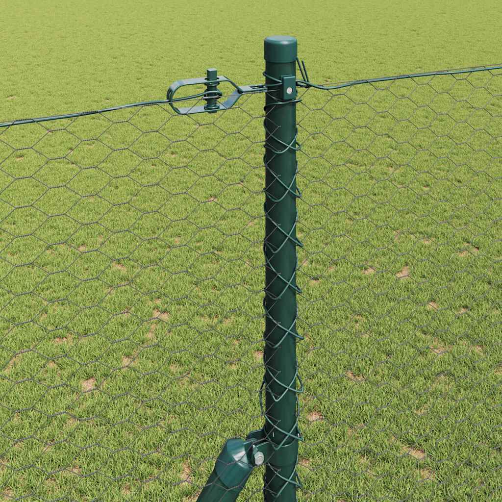 Hatszögletű kerítés talajrögzítő 100 x 1,6 m PVC-bevonatos acél