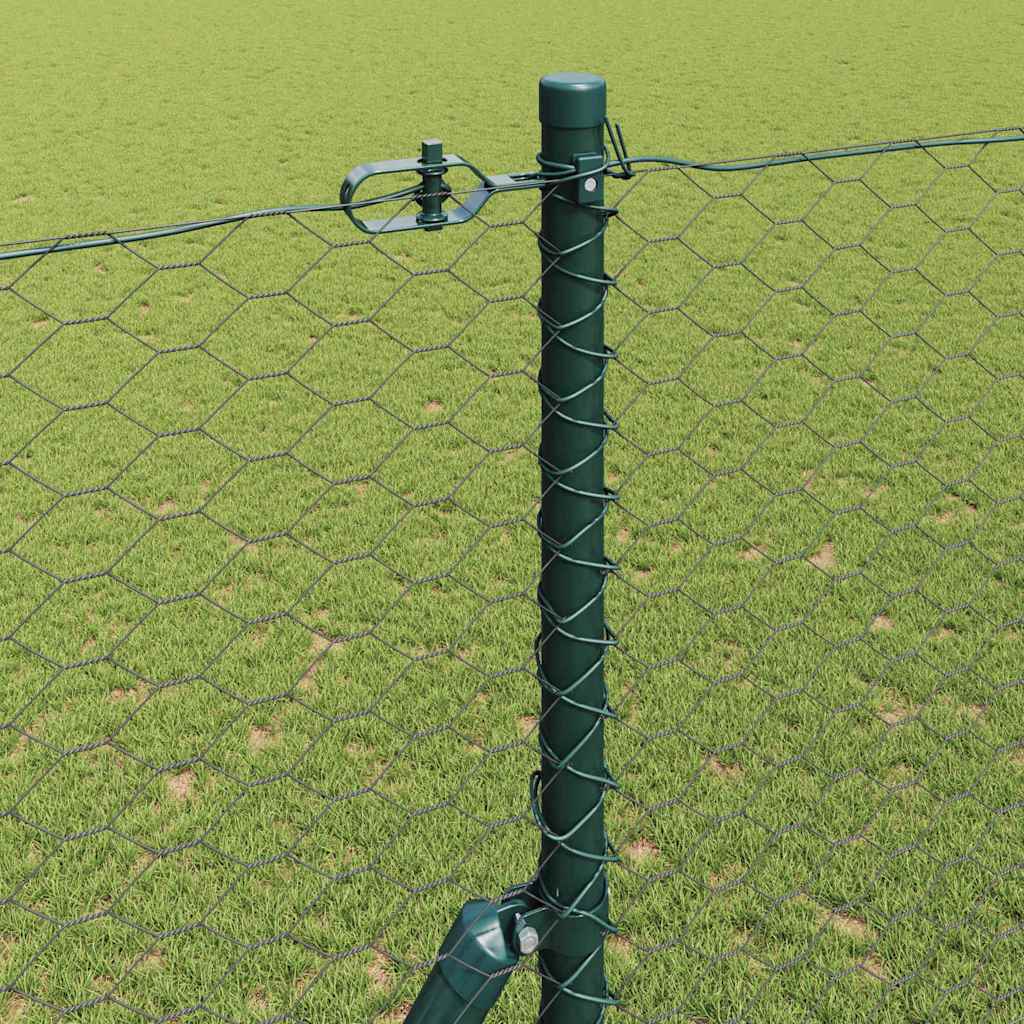 Hatszögletű kerítés talajrögzítő 100 x 1,6 m PVC-bevonatos acél