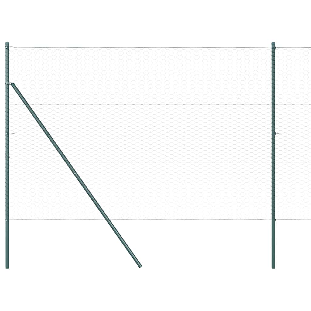Hatszögletű kerítés talajrögzítő 100 x 1,6 m PVC-bevonatos acél