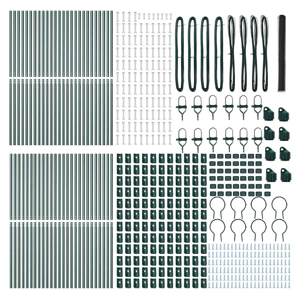 Hatszögletű kerítés talajrögzítő 100 x 1,6 m PVC-bevonatos acél