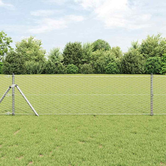 Hatszögletű kerítés talajrögzítő 10 x 0,6 m Horganyzott Acél