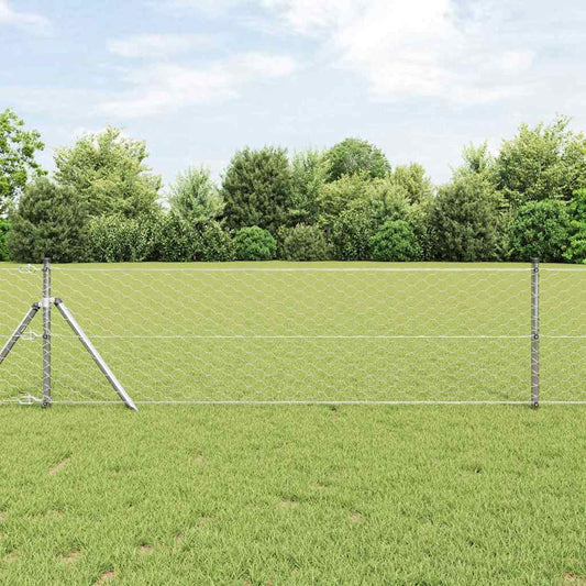 Hatszögletű kerítés talajrögzítő 10 x 0,6 m Horganyzott Acél