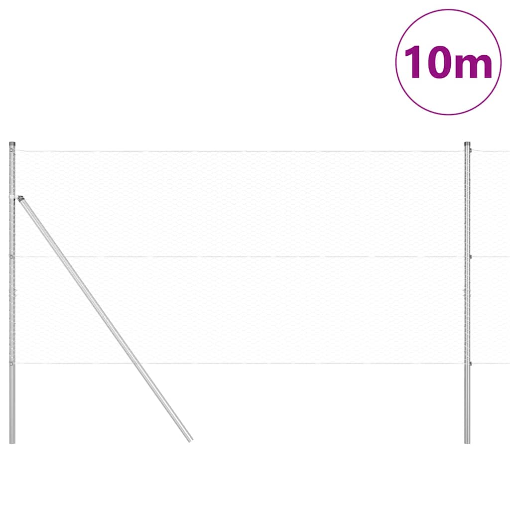 Hatszögletű kerítés talajrögzítő 10 x 1,2 m Horganyzott Acél