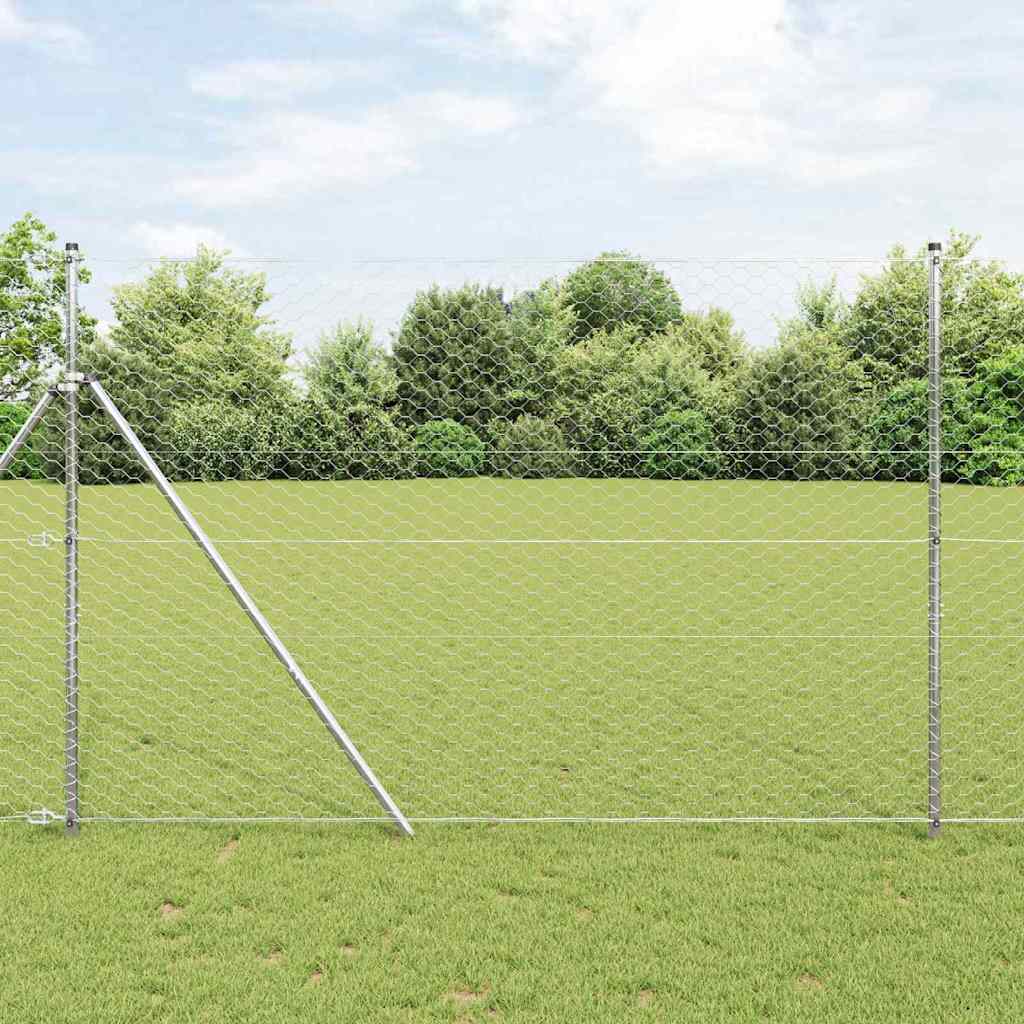 Hatszögletű kerítés talajrögzítő 10 x 1,5 m Horganyzott Acél