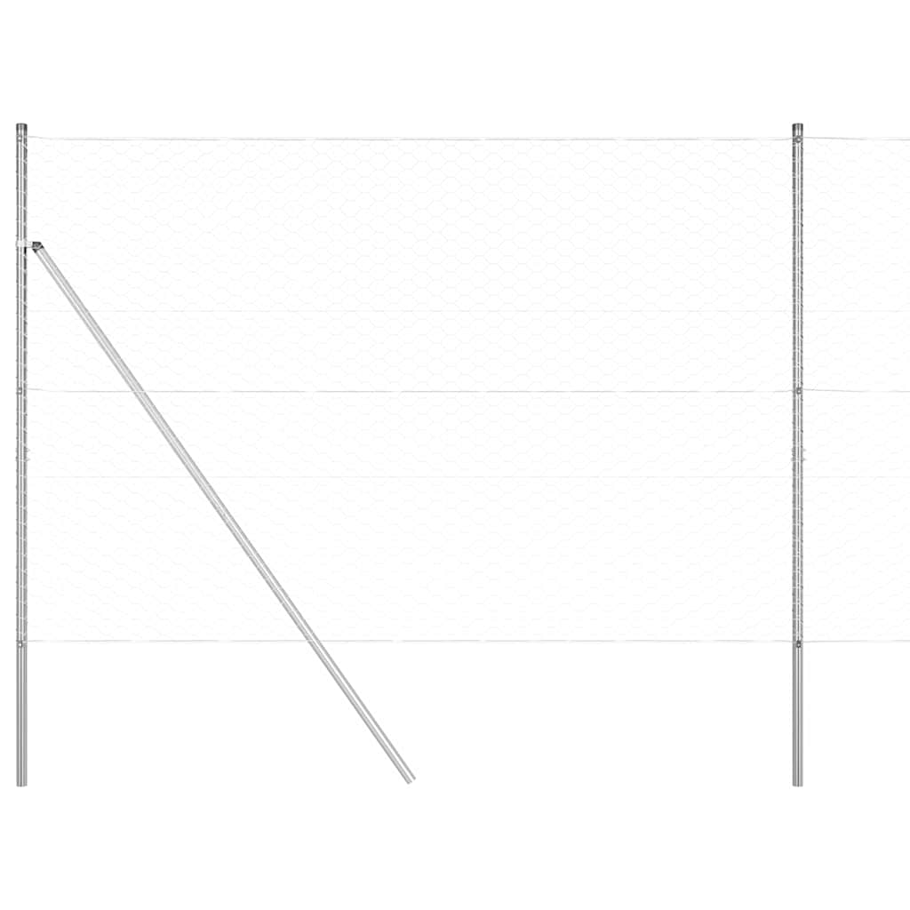 Hatszögletű kerítés talajrögzítő 25 x 1,5 m Horganyzott Acél