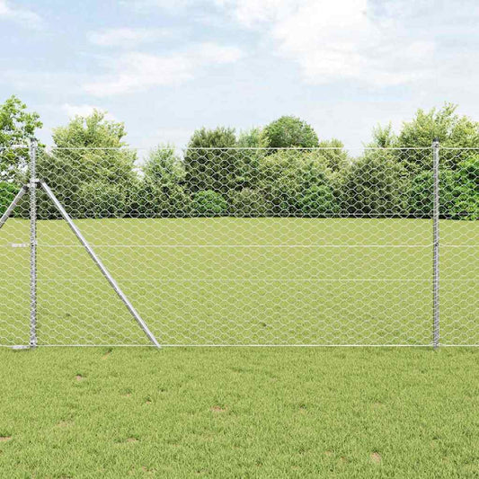 Hatszögletű kerítés talajrögzítő 50 x 1 m Horganyzott Acél Háló