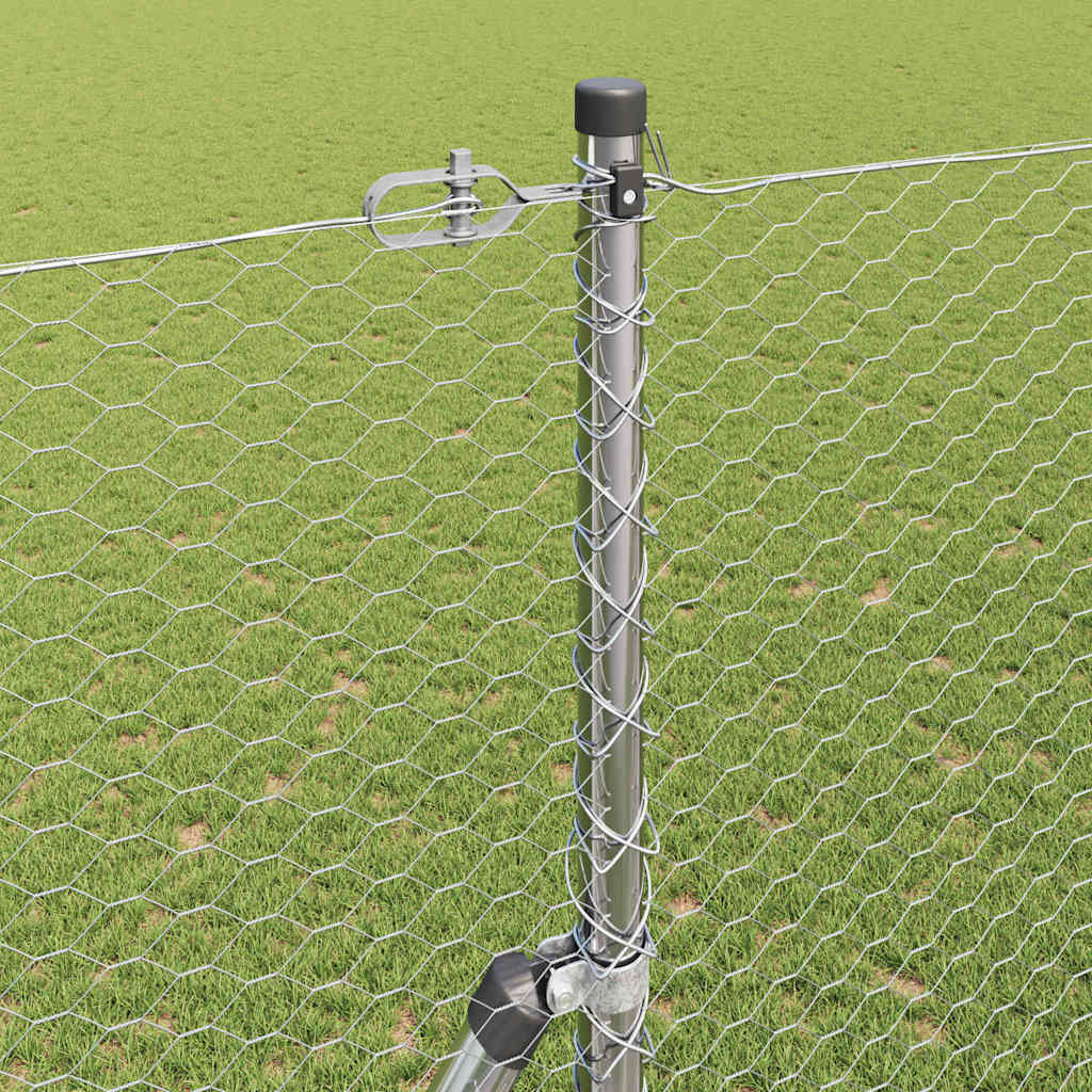 Hatszögletű kerítés talajrögzítő 100 x 1,6 m Horganyzott Acél