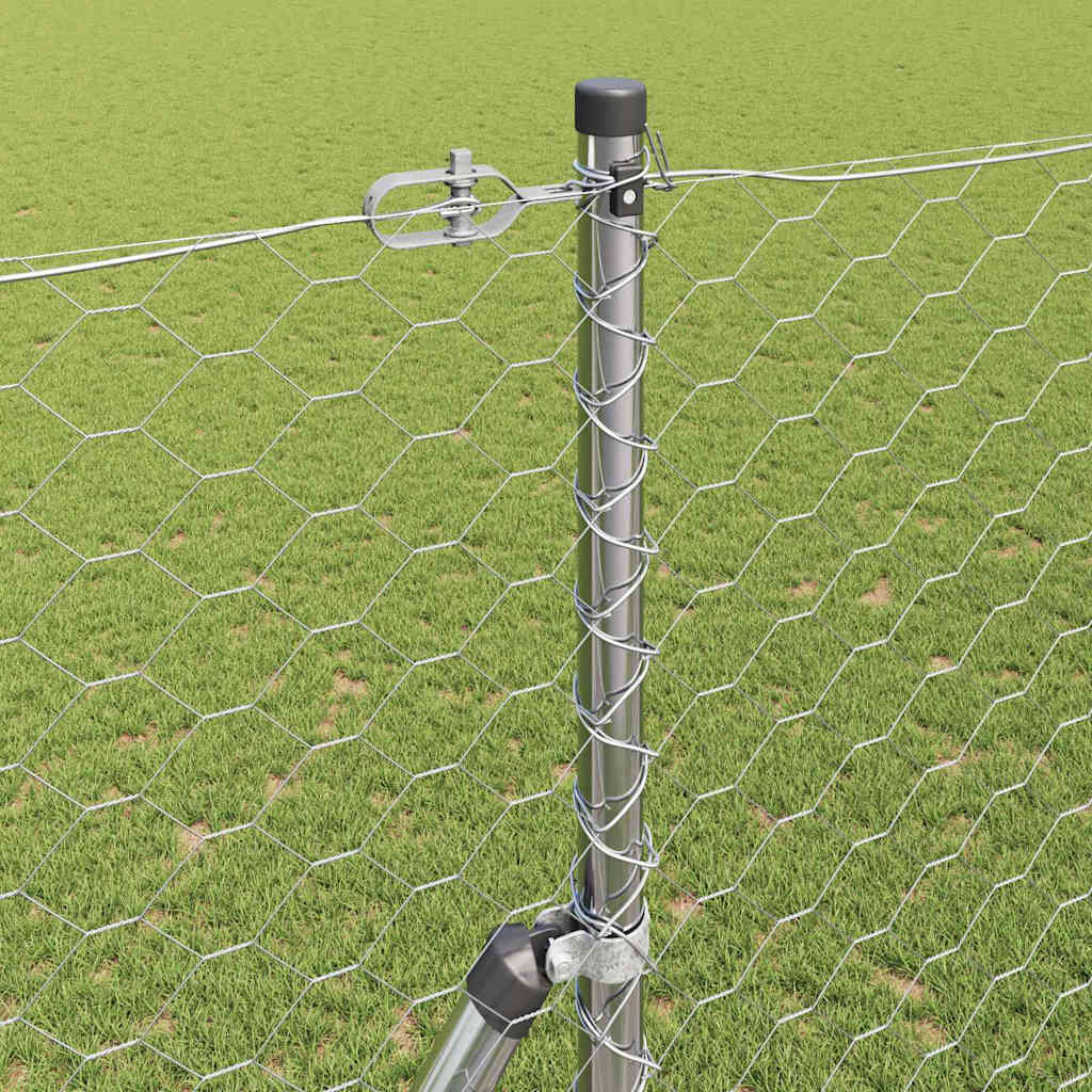 Hatszögletű kerítés talajrögzítő 100 x 1,6 m Horganyzott Acél