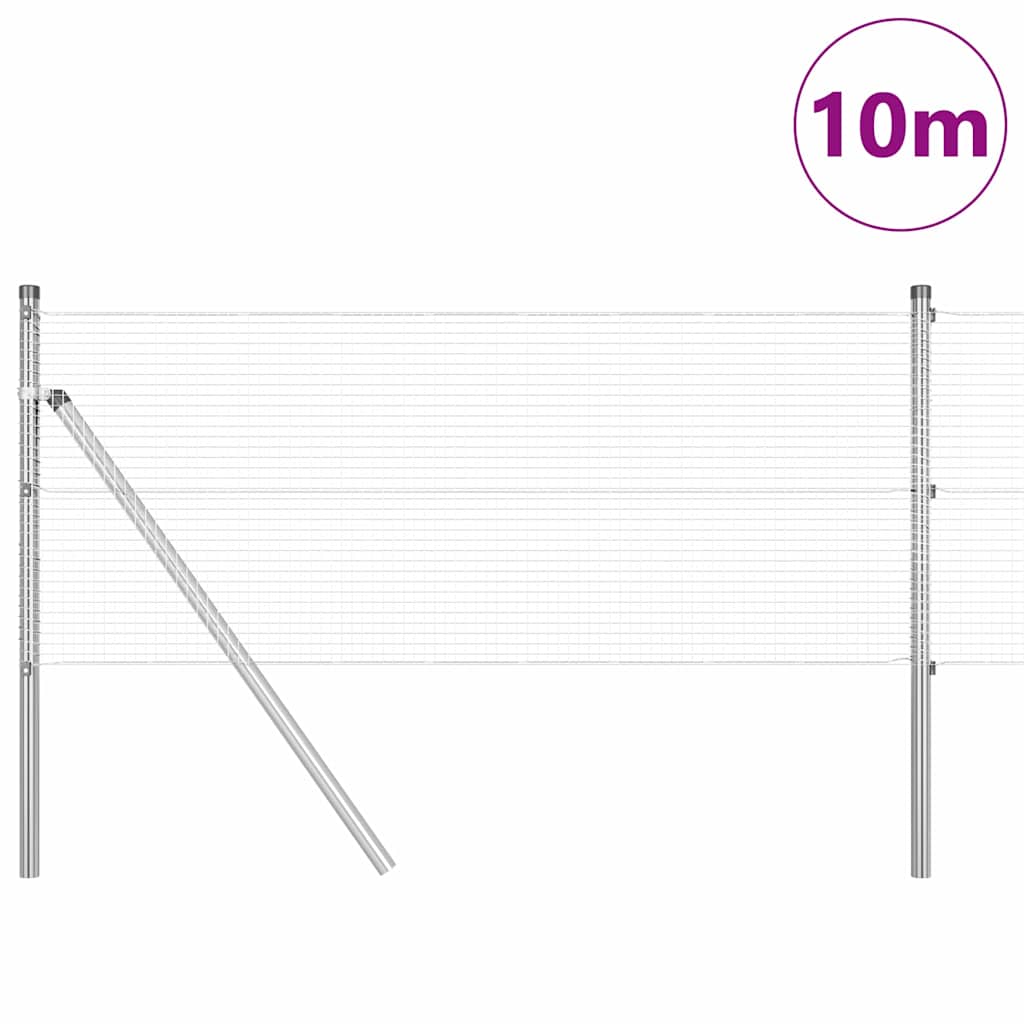 Hegesztett dróthálós kerítés talaj rögzítés 10 x 0,4 m Ezüst