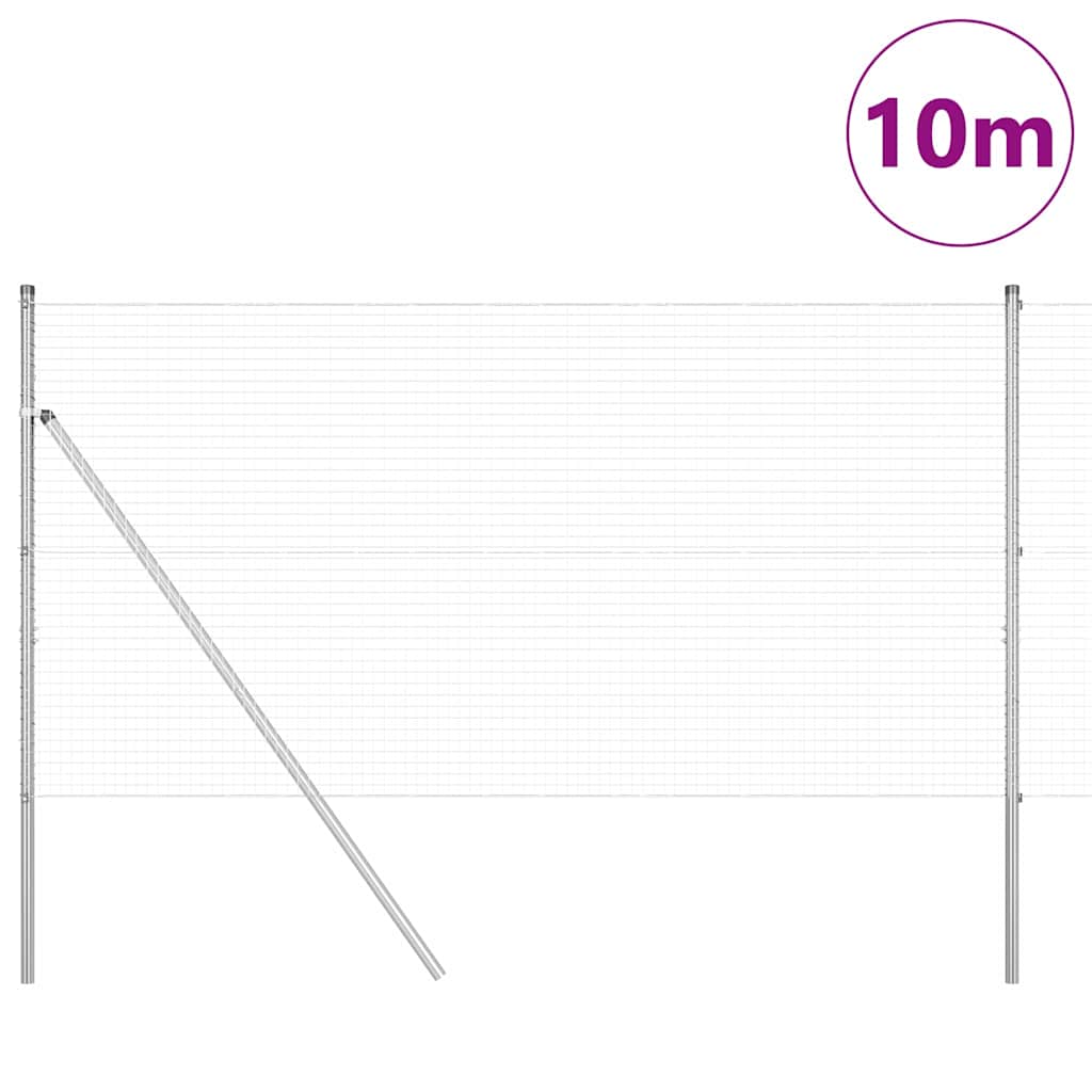 Hegesztett dróthálós kerítés talaj rögzítés 10 x 1 m Ezüst Háló