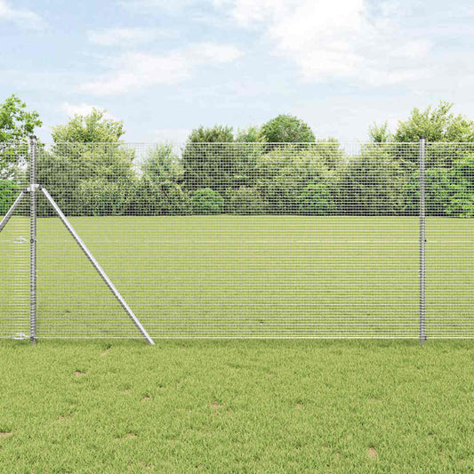 Hegesztett dróthálós kerítés talaj rögzítés 10 x 1,2 m Ezüst