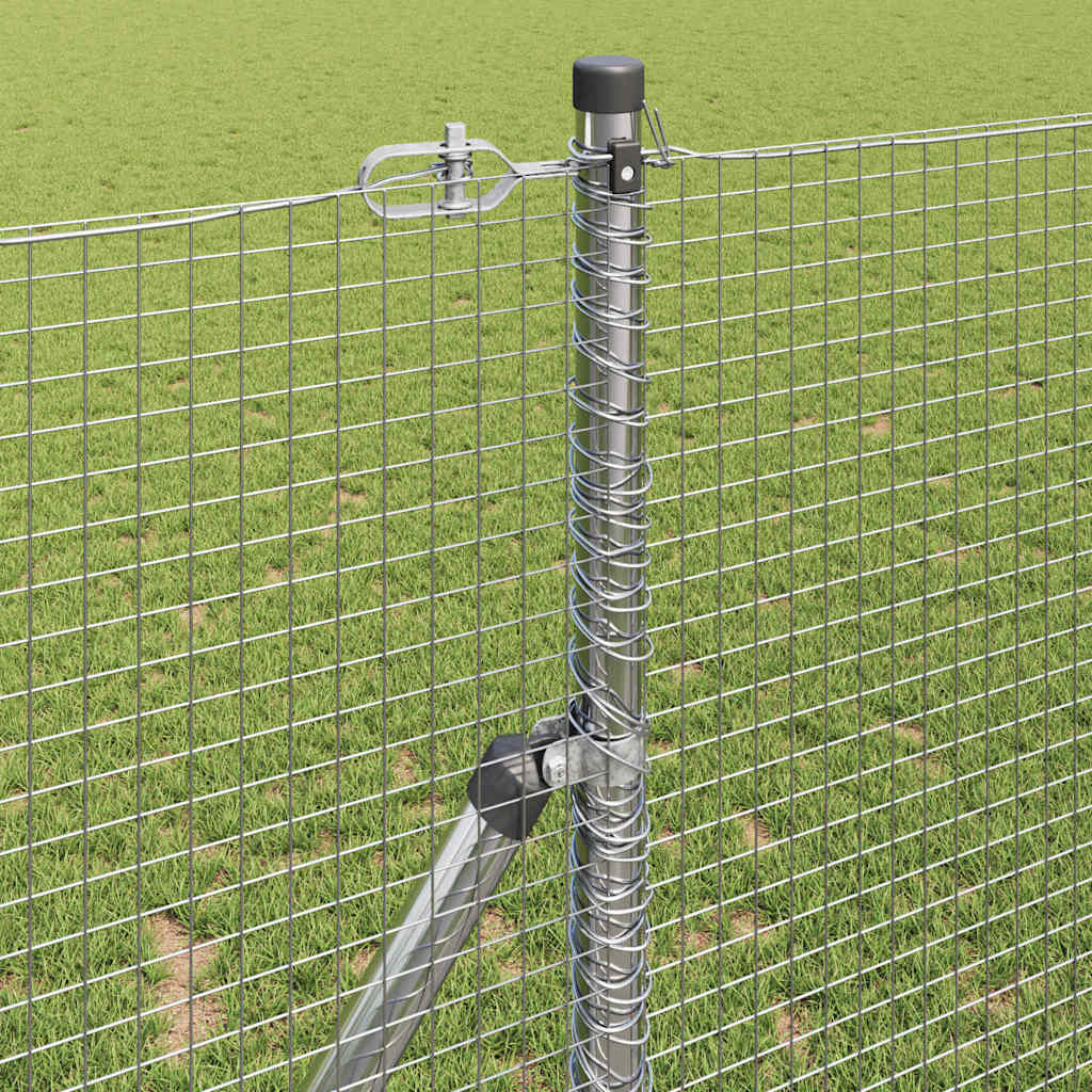 Hegesztett dróthálós kerítés talaj rögzítés 10 x 1,4 m Ezüst