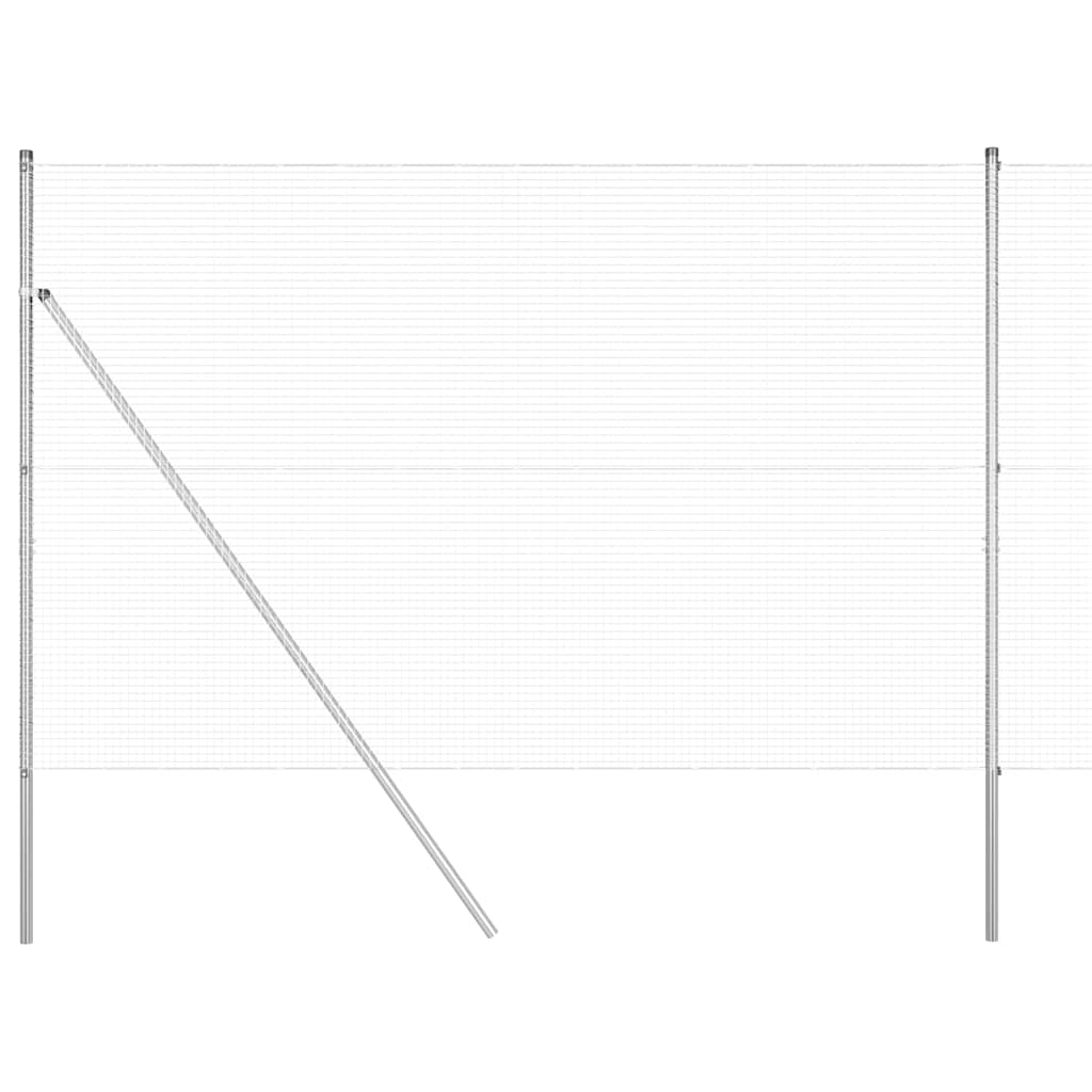 Hegesztett dróthálós kerítés talaj rögzítés 10 x 1,5 m Ezüst