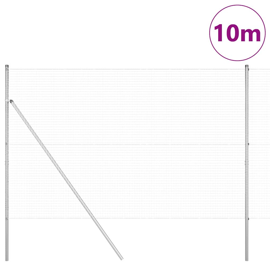 Hegesztett dróthálós kerítés talaj rögzítés 10 x 1,5 m Ezüst