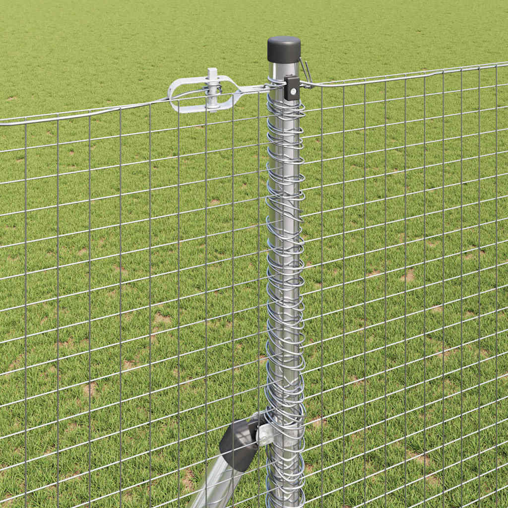 Hegesztett dróthálós kerítés talaj rögzítés 10 x 1,6 m Ezüst