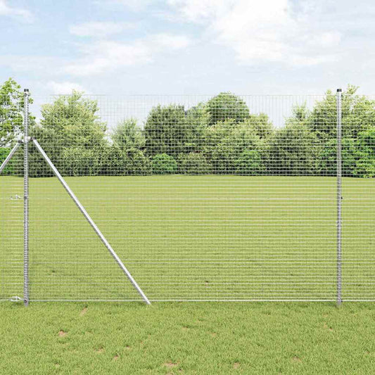Hegesztett dróthálós kerítés talaj rögzítés 10 x 1,6 m Ezüst