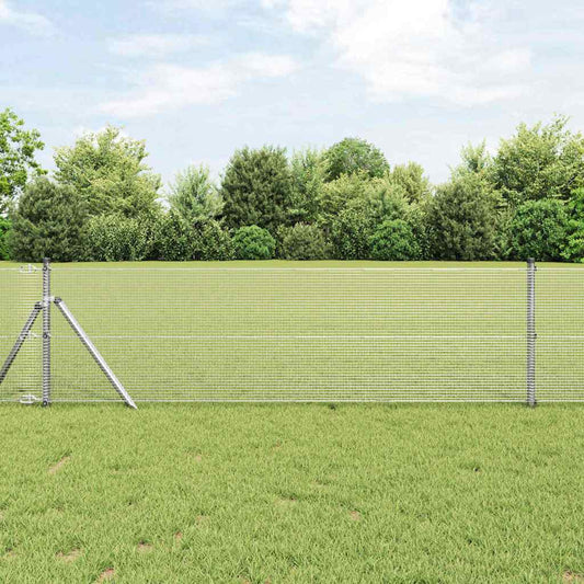 Hegesztett dróthálós kerítés talaj rögzítés 25 x 0,4 m Ezüst