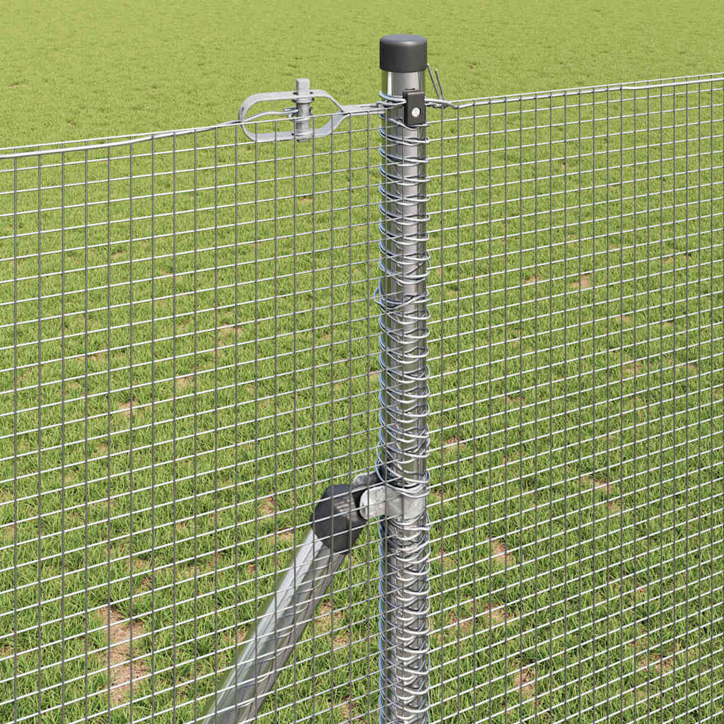 Hegesztett dróthálós kerítés talaj rögzítés 25 x 1,2 m Ezüst