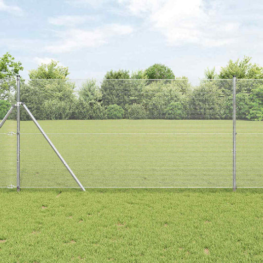 Hegesztett dróthálós kerítés talaj rögzítés 25 x 1,2 m Ezüst