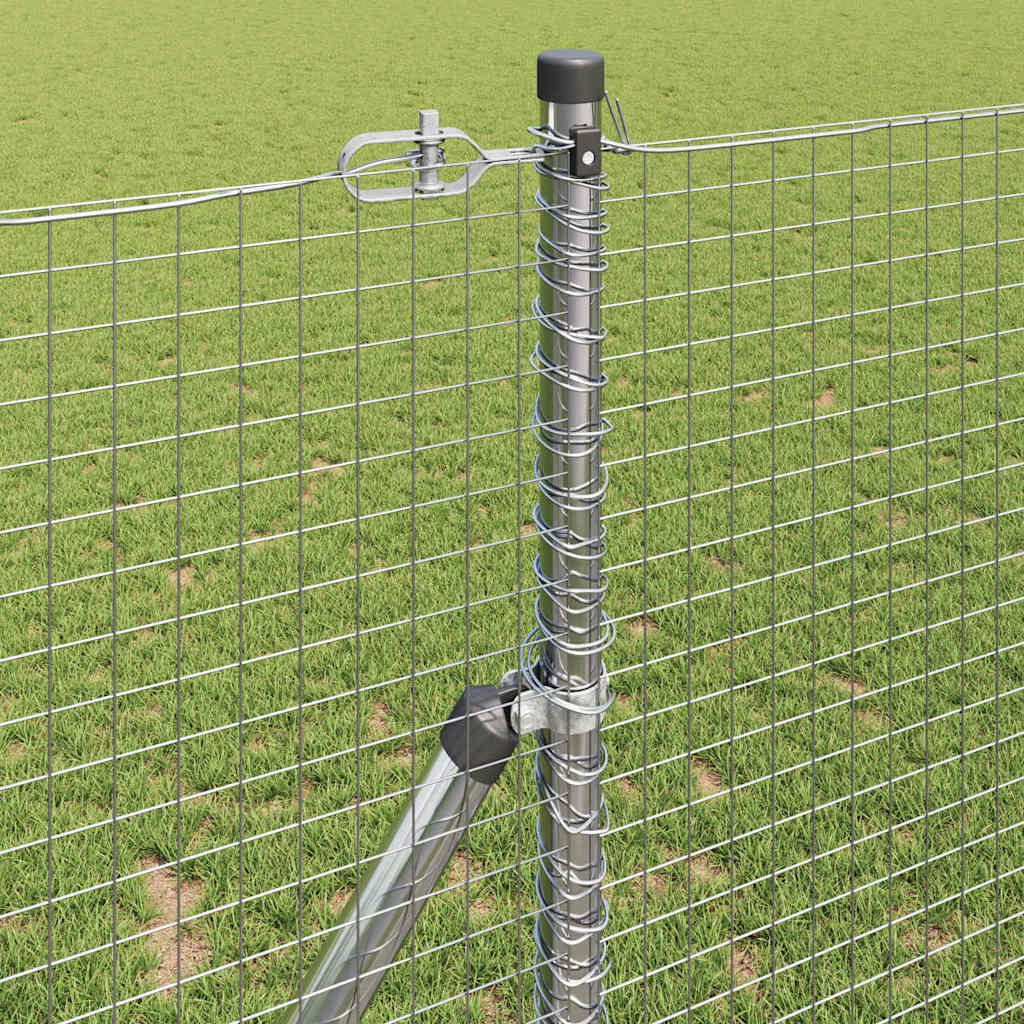 Hegesztett dróthálós kerítés talaj rögzítés 25 x 1,2 m Ezüst