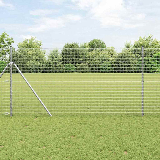 Hegesztett dróthálós kerítés talaj rögzítés 25 x 1,2 m Ezüst