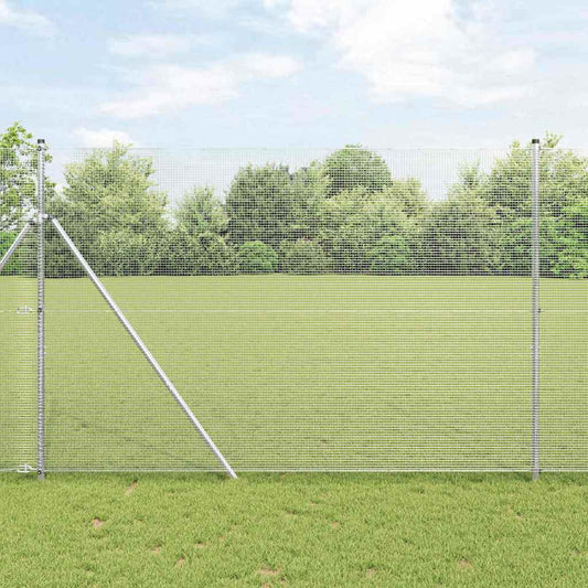 Hegesztett dróthálós kerítés talaj rögzítés 25 x 1,5 m Ezüst