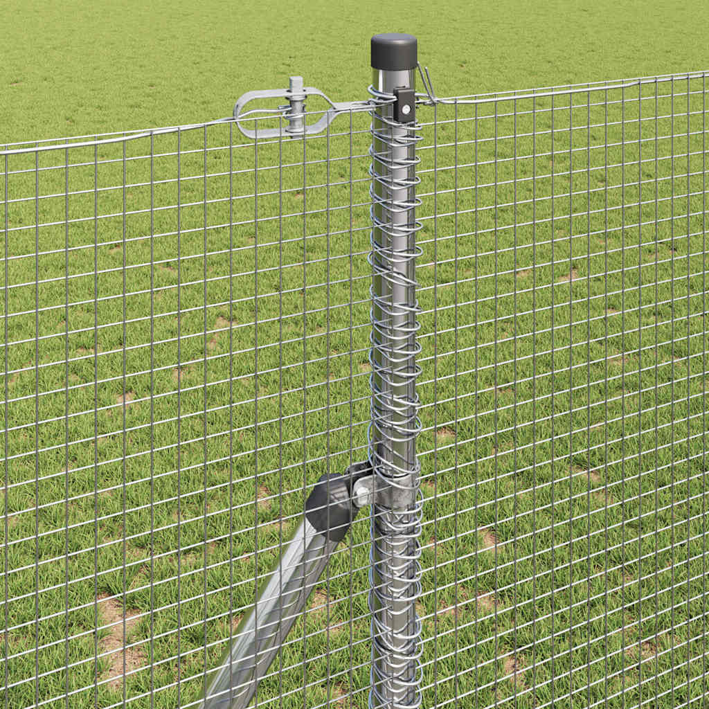 Hegesztett dróthálós kerítés talaj rögzítés 50 x 1,2 m Ezüst