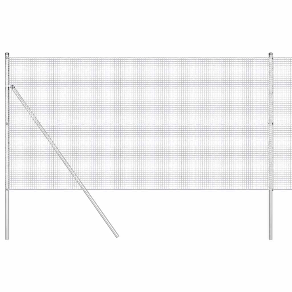 Hegesztett dróthálós kerítés talaj rögzítés 50 x 1,2 m Ezüst