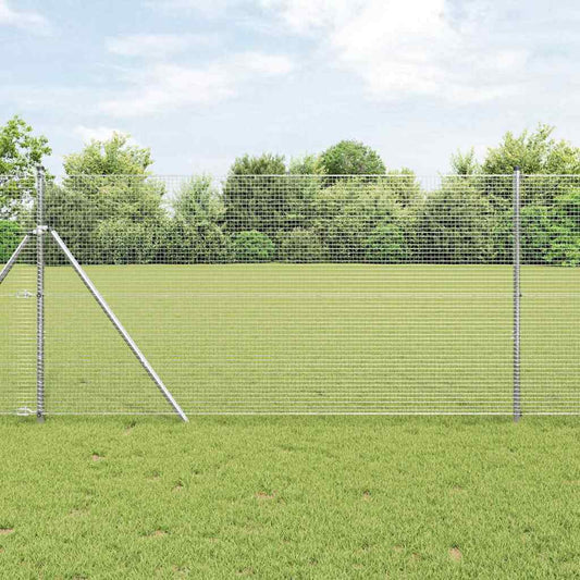 Hegesztett dróthálós kerítés talaj rögzítés 50 x 1,2 m Ezüst