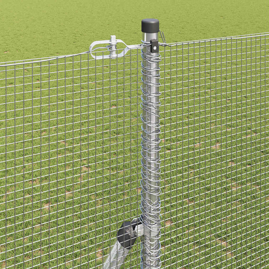 Hegesztett dróthálós kerítés talaj rögzítés 50 x 1,5 m Ezüst