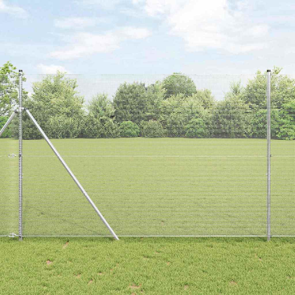 Hegesztett dróthálós kerítés talaj rögzítés 50 x 1,5 m Ezüst