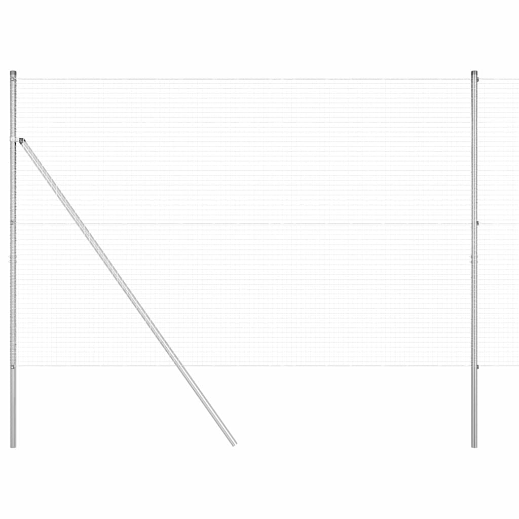 Hegesztett dróthálós kerítés talaj rögzítés 50 x 1,5 m Ezüst